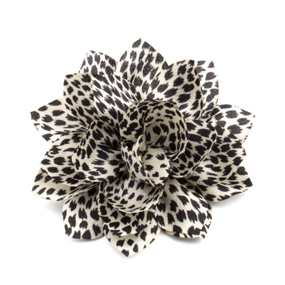 Deep In The Jungle - White Bow Hair Clip